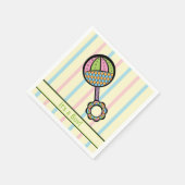 単に甘いガラガラの赤ちゃんシャワーナプキン スタンダードカクテルナプキン (角)