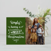 単に素晴らしいクリスマスタイムフォトフォイルを持っている 箔シーズンカード (立ち正面)