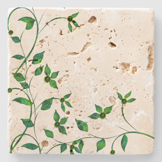 単に緑 ストーンコースター (正面)