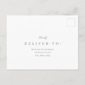 単に編集統一された可能なカラーRSVP応答カード ポストカード (裏面)