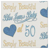 単に美しい第50誕生日 ファブリック (クローズアップ)