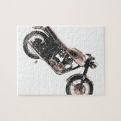 単に美しくクラシックなオートバイ ジグソーパズル (横)