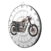 単に美しくクラシックなオートバイ ダーツボード (正面右)