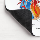 単に考え健康なハート マウスパッド (コーナー)