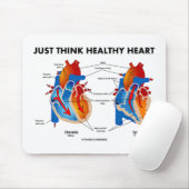 単に考え健康なハート マウスパッド (マウス)