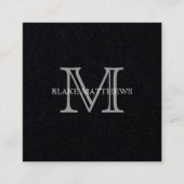 単に自分のパーソナライズItモノグラム スクエア名刺 (正面)