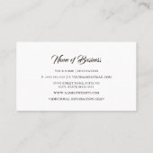 単に自然緑の抽象芸術水の色スプラッシュ 名刺 (裏面)