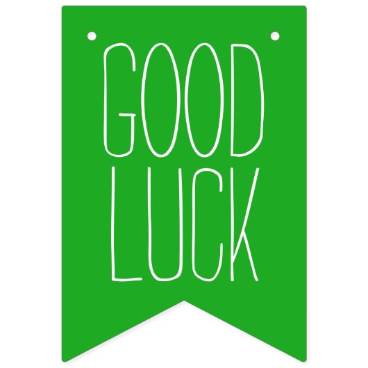 単に色とテキスト:幸運 バンティングフラッグ (第1の旗)