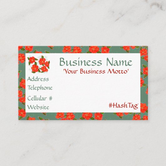 単に花素晴らし咲きデザイナーの名刺 割引カード (正面)