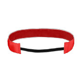 単に赤無地の色 アスレチックヘッドバンド (裏面)