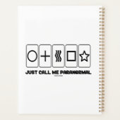 単に超常的ツェナーカードと呼ぶ プランナー手帳 (裏面)