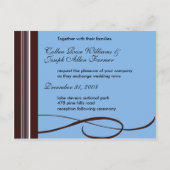 単に送信された招待状 インビテーションポストカード (裏面)