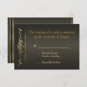 単に金ゴールド 出欠カード (正面/裏面)