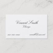 単に静止した書道 名刺 (裏面)