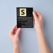 単に黒のセキュリティ担当者広告のフライヤー チラシ (手)