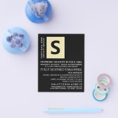 単に黒のセキュリティ担当者広告のフライヤー チラシ (シングル)