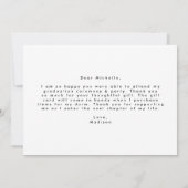 単に黒はっきりしたい3写真卒業 サンキューカード (裏面)