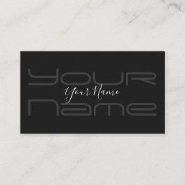 単に黒エレガントとグレーのクリーンな名刺 名刺