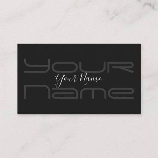 単に黒エレガントとグレーのクリーンな名刺 名刺 (正面)