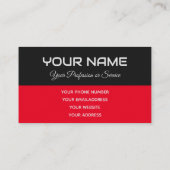 単に黒エレガントとベリーの反射名 名刺 (裏面)