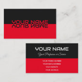 単に黒エレガントとベリーの反射名 名刺 (正面/裏面)