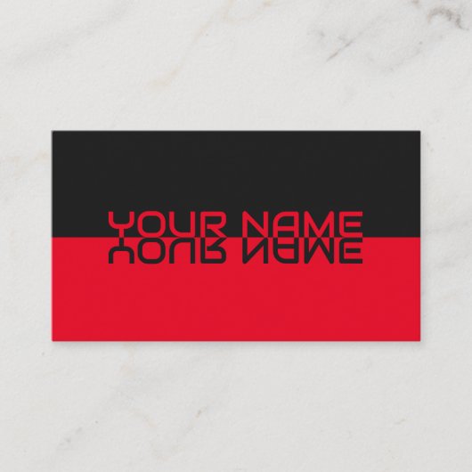 単に黒エレガントとベリーの反射名 名刺 (正面)