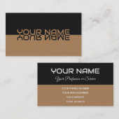 単に黒エレガントと茶色の反射の名前 名刺 (正面/裏面)