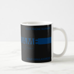 単に黒エレガント色と海洋のストライプ コーヒーマグカップ