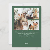 単に4エレガント写真のスタイリッシュクリスマスグリーティング シーズンカード (裏面)