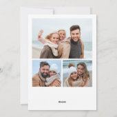 単に4エレガント写真のスタイリッシュクリスマスグリーティング シーズンカード (裏面)