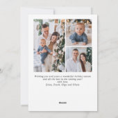 単に4エレガント写真のスタイリッシュクリスマスグリーティング シーズンカード (裏面)