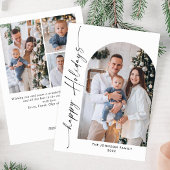 単に4エレガント写真のスタイリッシュクリスマスグリーティング シーズンカード