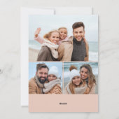 単に4エレガント写真のスタイリッシュクリスマスグリーティング シーズンカード (裏面)