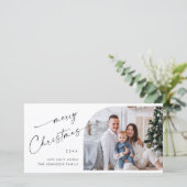 単に4エレガント写真のスタイリッシュクリスマスグリーティング シーズンカード (スタンド正面)