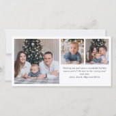 単に4エレガント写真のスタイリッシュクリスマスグリーティング シーズンカード (裏面)