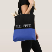 単にBLUEとテキストに色を付ける トートバッグ (クローズアップ)