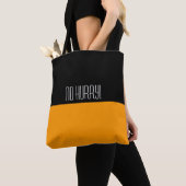 単にORANGEとテキストを色付けする トートバッグ (クローズアップ)