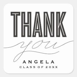 単はっきりしたにモダン感謝GRAD FAVORステッカー スクエアシール