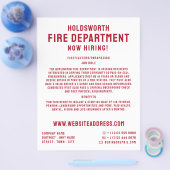 単はっきりしたに、消防士募集 チラシ (シングル)