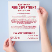 単はっきりしたに、消防士募集 チラシ (手)