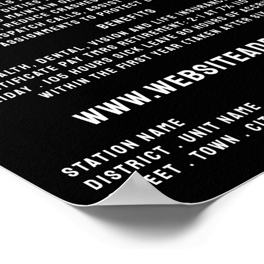 単はっきりしたに、警察官法の採用 ポスター (角)