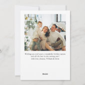 単エレガントにスタイリッシュ2 PHOTOクリスマスグリーティング シーズンカード (裏面)