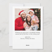 単エレガントにスタイリッシュ2 PHOTOクリスマスグリーティング シーズンカード (裏面)