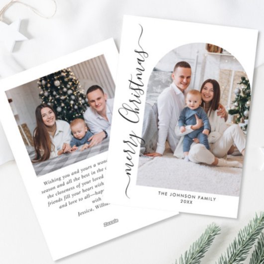 単エレガントにスタイリッシュ2 PHOTOクリスマスグリーティング シーズンカード