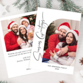 単エレガントにスタイリッシュ2 PHOTOクリスマスグリーティング シーズンカード