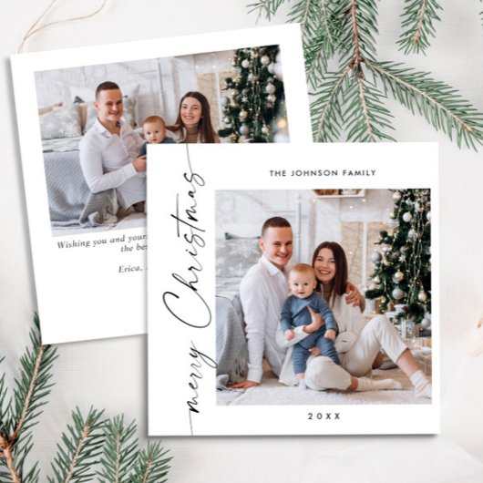 単エレガントにスタイリッシュ2 PHOTOクリスマスグリーティング シーズンカード