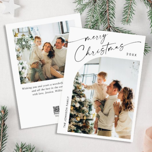 単エレガントにスタイリッシュ2 PHOTOクリスマスグリーティング シーズンカード