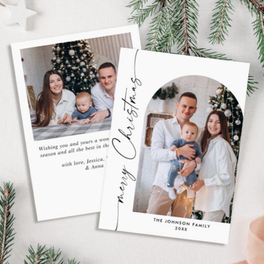 単エレガントにスタイリッシュ2 PHOTOクリスマスグリーティング シーズンカード
