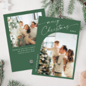 単エレガントにスタイリッシュ2 PHOTOクリスマスグリーティング シーズンカード