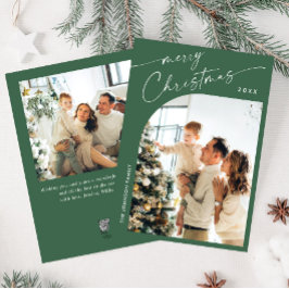 単エレガントにスタイリッシュ2 PHOTOクリスマスグリーティング シーズンカード
